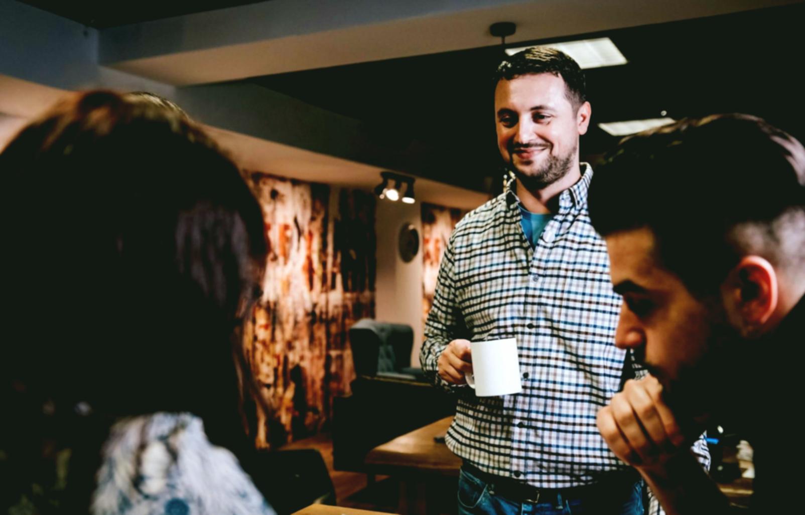 Family discussing financial planning together in a comfortable setting